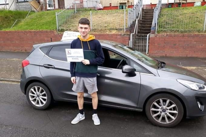 owen passing his driving test in neath